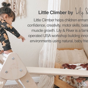 5-Star Little Climber by Lily & River Toddler Christmas Gift Birch Hardwood Read-Along Book Original Climbing Triangle Foldable image 3