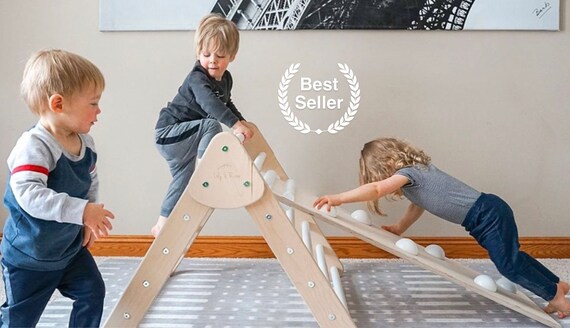 5-Star Little Climber by Lily & River | Birch Hardwood | Read-Along Book | Original Climbing Triangle | Folds Flat for Simple Storage