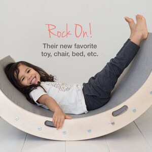 Little Rocker 2-in-1 Rocker and Climber Washable Memory Pad Made in the USA Montessori Arch Rocker Kids Christmas Gift image 3