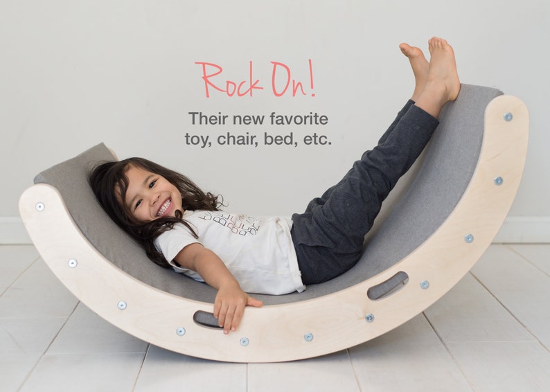 Little Rocker 2-in-1 Rocker and Climber Washable Memory Pad Made in the USA Montessori Arch Rocker Kids Christmas Gift image 3