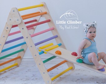 Climber XL by Lily & River | For ages 2-8 yrs | Birch Hardwood | Read-Along Book | Climbing Triangle | Foldable | Kids Christmas Gift