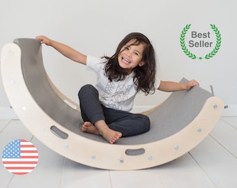 Little Rocker  |  2-in-1 Rocker and Climber  |  Washable Memory Pad  |  Play, Rest, & Grow  |  Made in the USA  | Kids Christmas Gift