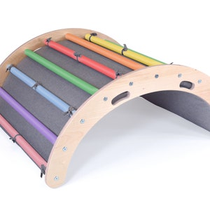 Little Rocker 2-in-1 Rocker and Climber Washable Memory Pad Made in the USA Montessori Arch Rocker Kids Christmas Gift Rainbow Sealed