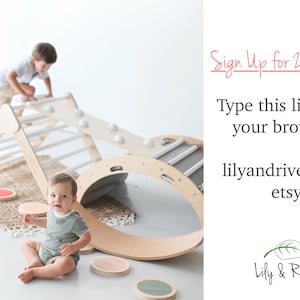 Little Gymnast by Lily & River Step, Balance, and Play Children's Balance Beam Birch Hardwood Toddler Christmas Gift image 3