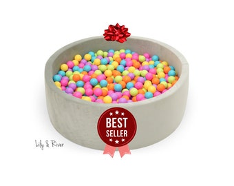 Deluxe Ball Pit | By Lily & River Workshop | 600 BioDegradable Balls | Ultimate Portable Play Area | Soft, Sturdy, Fun | Kids Christmas Gift