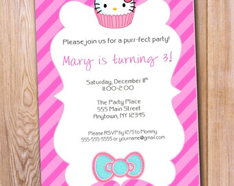 hello kitty birthday invitation etsy hello kitty birthday invitation