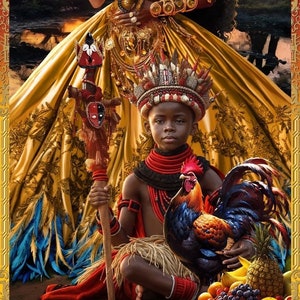 Elegua Pano para el trono / cloth for the throne