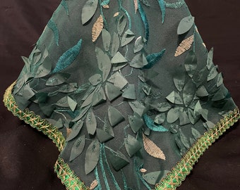 Handmade Ogun Head Scarf (Quilla) – Luxury Green Ritual Fabric | Orisha Ogun Spiritual Head Wrap | Yoruba Santería Altar Cloth