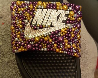 bedazzled nike slides