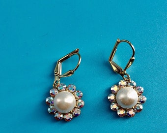 Vintage Earrings/ Pearl Earrings/ Gold Earrings/ Art Deco Earrings/ Crystal Earrings/ Boho Earrings/ Bridal Earrings/ Bridesmaid Gift