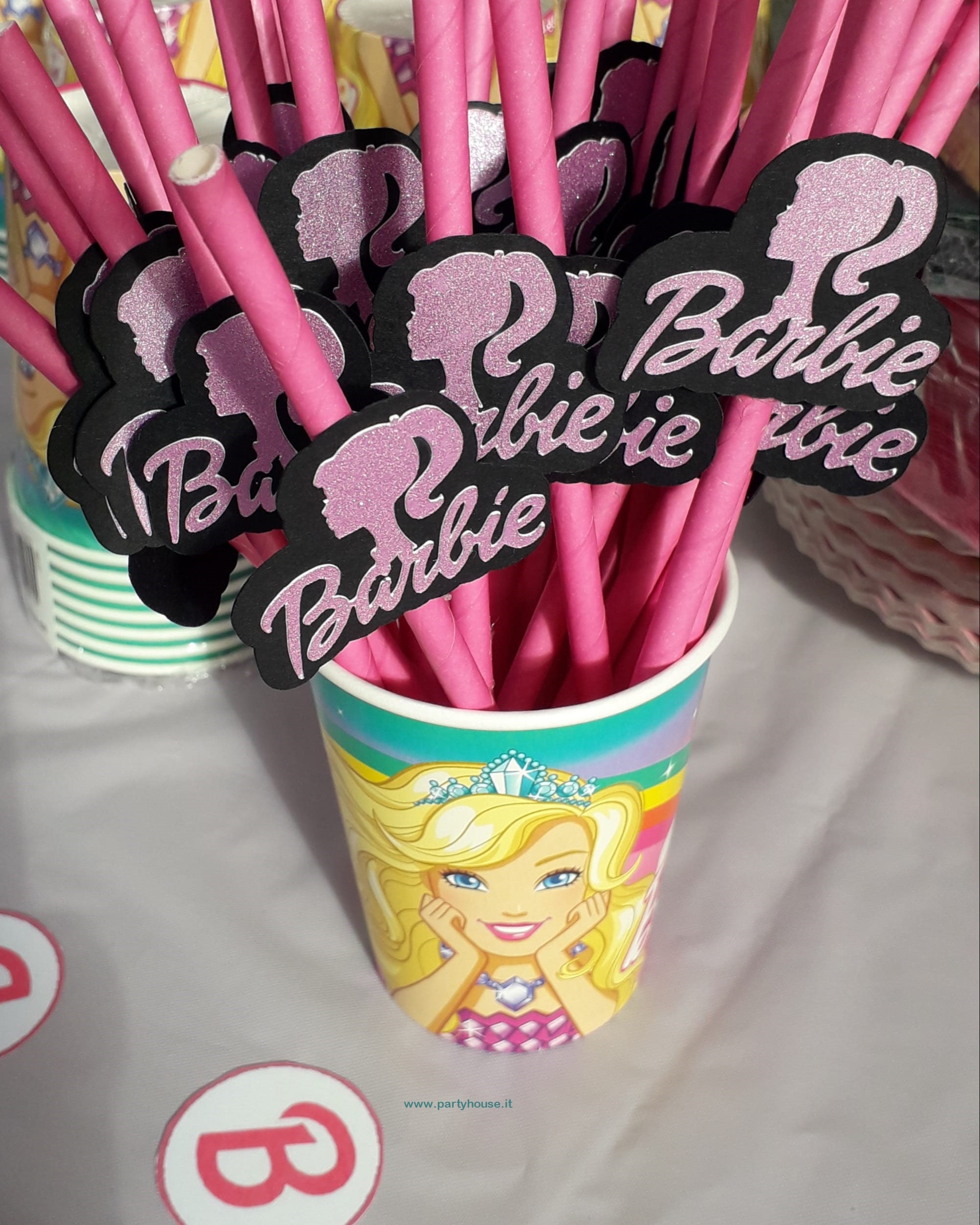 Disney Cinderella Barbie Straws