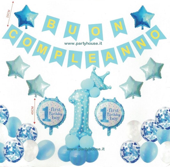 Primer kit de cumpleaños, decoración de cumpleaños, primer cumpleaños, 1 año,  configuración de primer cumpleaños, festón, globos, decoración de fiestas -   España