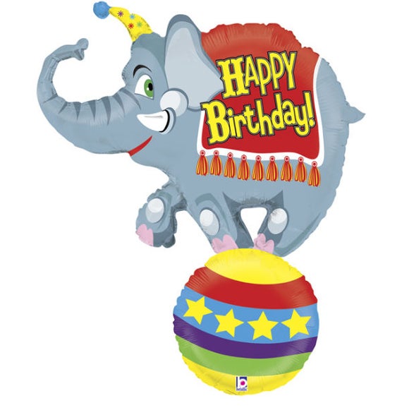 Balloon Elephant Birthday Decorations Happy Birthday -