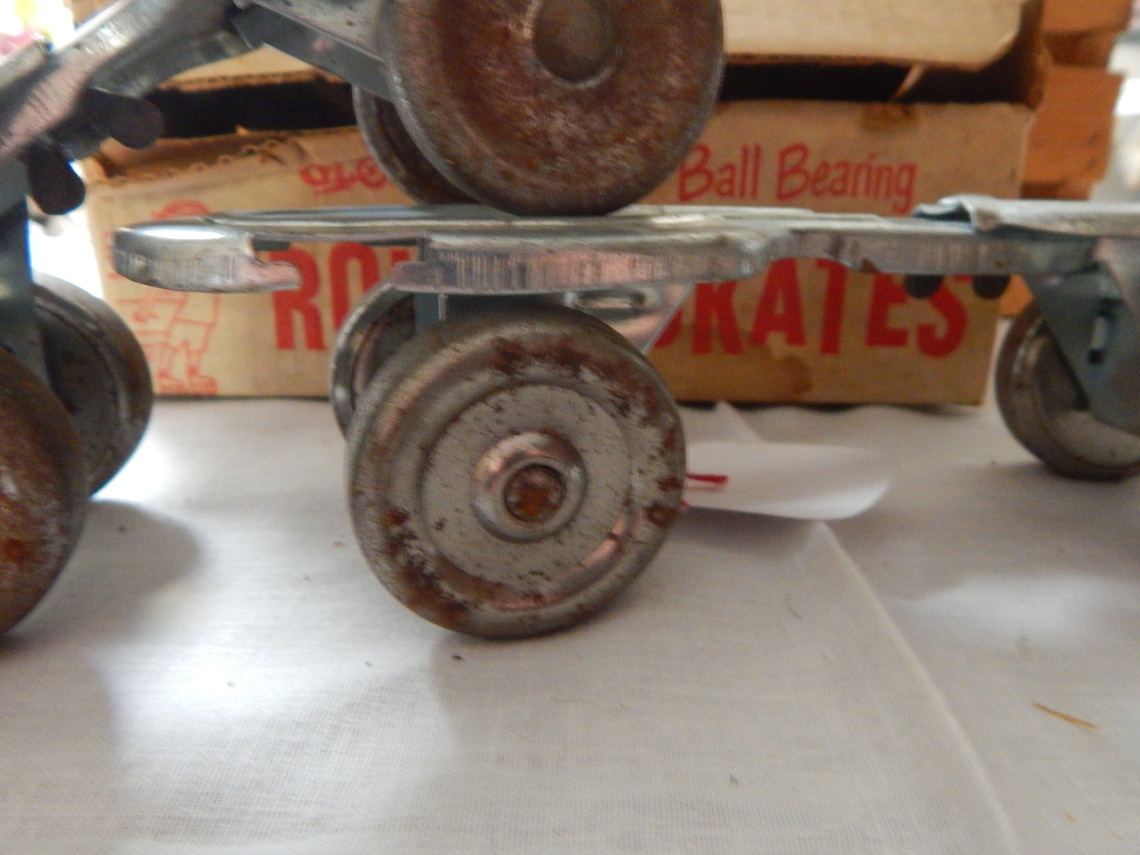 Vintage Ball Bearing Roller Skates Skates Toys Children Etsy Polska