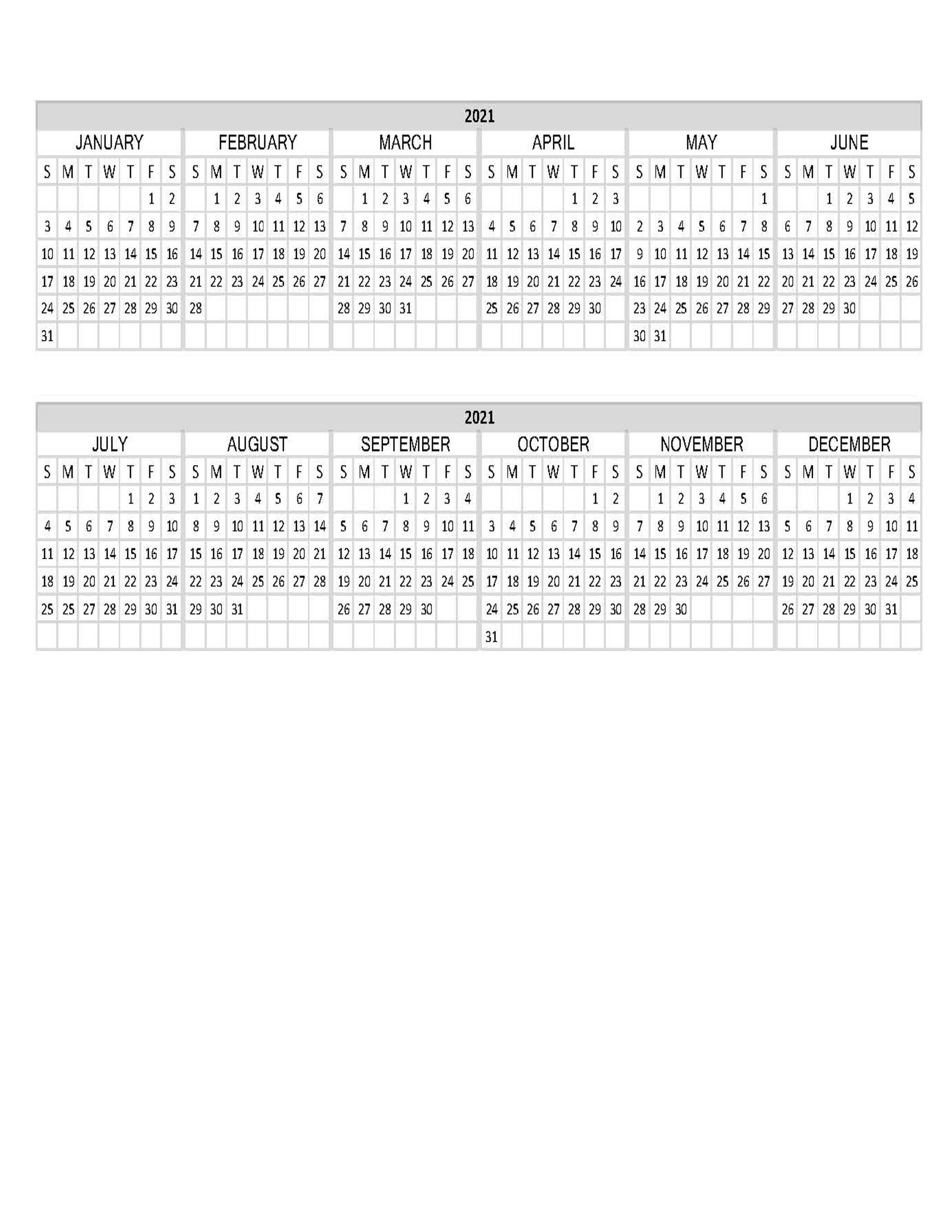2021 Computer/Monitor Calendar Desk Calendar Office Etsy