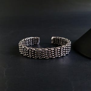 Handgefertigtes Silberarmband für Herren, Herrenarmband Silber, 925 Karat Sterlingsilberarmband, Herrenschmuck, Herrengeschenk, Geburtstagsgeschenk