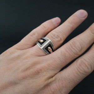 Double Bullet Silver Ring, Mens Ring, 925 Stirling Silver Ring, Mens Silver Ring, Mens Gift, Gift for Him, Mens Silver Jewelry, Mens Jewelry
