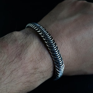 Handgefertigtes Silberarmband für Herren, Herrenarmband Silber, 925 Karat Sterlingsilberarmband, Herrenschmuck, Herrengeschenk, Geburtstagsgeschenk