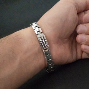 Men&#39;s Silver Bracelet, 925 Stirling Men&#39;s Bracelet, Men&#39;s Gift, Men&#39;s Silver Jewelry, Sterling Silver Bracelet