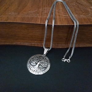 Tree Of Life Pendant, Men&#39;s Silver Pendant, 925 Stirling Silver Pendant, Mens Gift, Mens Jewelry