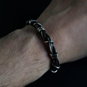 Handgefertigtes Silberarmband für Herren, Herrenarmband Silber, 925 Karat Sterlingsilberarmband, Herrenschmuck, Herrengeschenk, Geburtstagsgeschenk