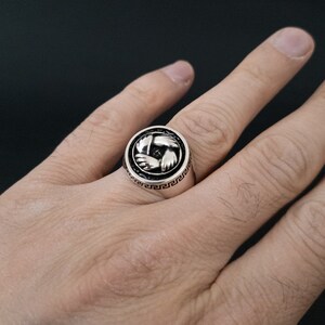 Union Hand Silver Ring, Friendship Silver Ring, Men&#39;s Silver Ring, 925 Stirling Silver Ring, Mens Silver Jewelry, Mens Gift, Gift for Him