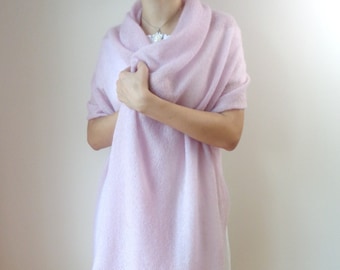 Hochzeits-Schal stricken: Rosa Lavendel-Braut-Schal