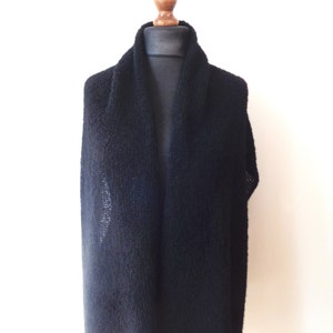 Alpaca large scarf Brushed alpaca silk scarf Knit alpaca wool shawl scarf