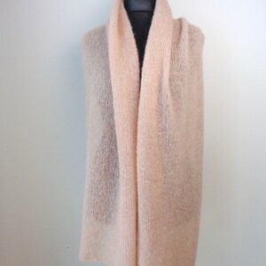 Alpaca Beige Brown Scarf Brushed Alpaca Silk Scarf Knit Men Scarves Alpaca Wool Women Shawl ...