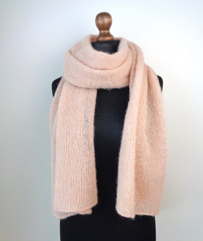 Alpaca Beige Brown Scarf Brushed Alpaca Silk Scarf Knit Men Scarves Alpaca Wool Women Shawl ...