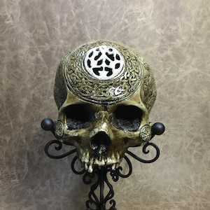Odin Seer Real Human Skull Replica Carved by Zane Wylie
