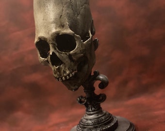 Real Human Peruvian Elongated Skull Replica painted by Zane Wylie