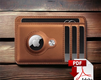 Airtag Wallet Template - Beginners Leather Crafter Template -Easy Directions