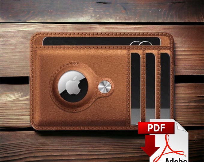 Airtag Wallet Template - Beginners Leather Crafter Template -Easy Directions
