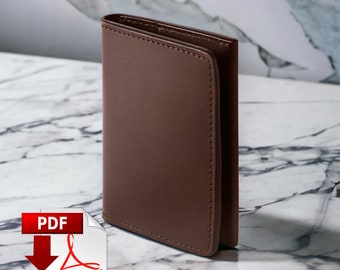 Vertical Wallet Template - Beginners Leather Crafter Template -Easy Directions