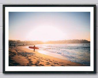 Surf Print Surfer Ocean Beach Print Digital Download Beach Print Ocean Art Surfer Ready For Waves Surfboard Digital Surf Print Sun Island