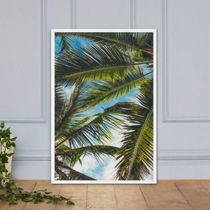 Palm Tree Print // Tropical Palm Tree Wall Art // Beach Print // Ocean Print // Perfect For Beach House