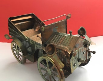 Vintage Sankyo Copper Car Music Box Decor Art/ Decorative