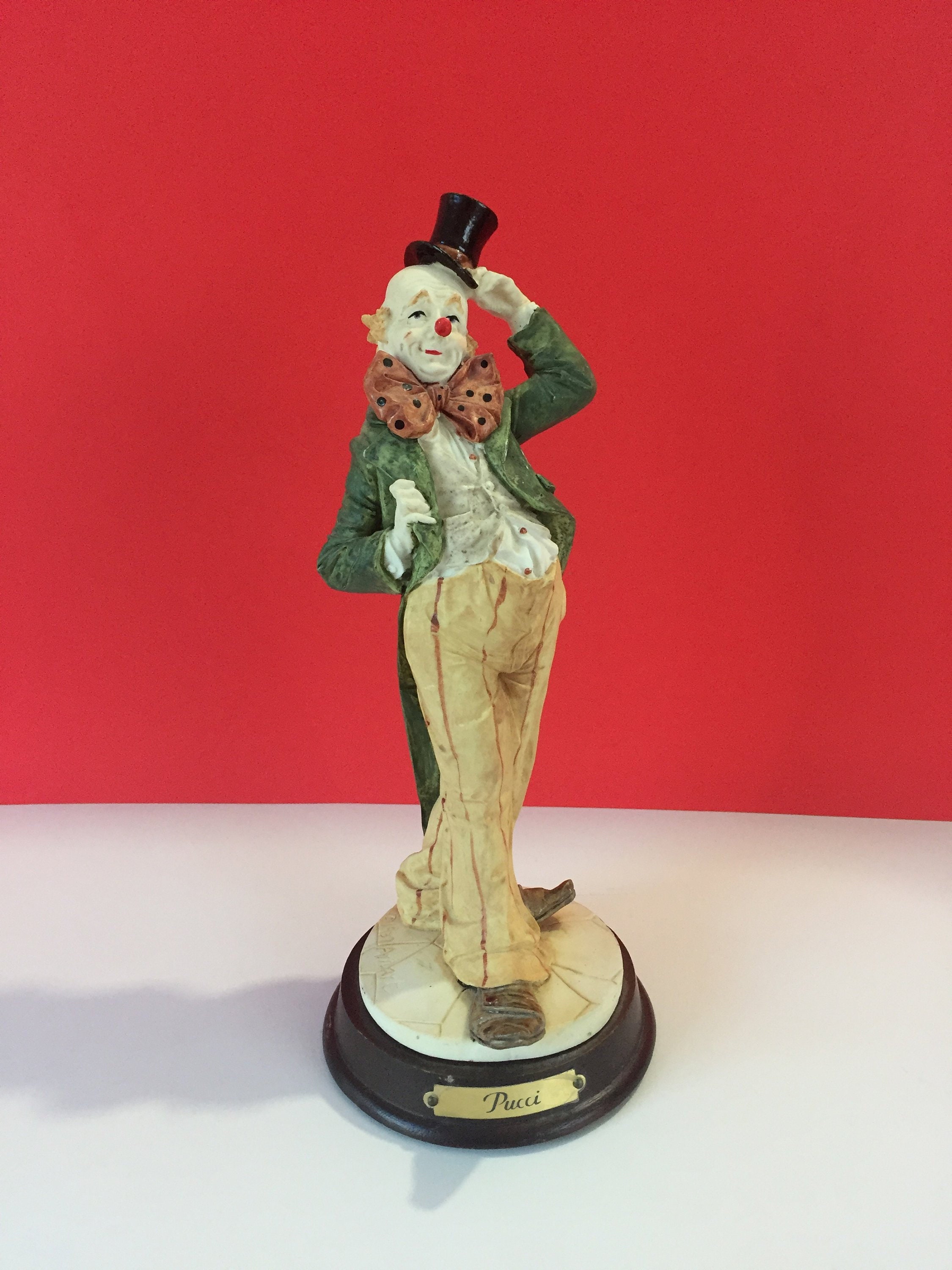 Cevik Clown Figurine USED ピエロ陶器人形置物 磁器のピエロ人形,アンティークスタイル,パーティーアクセサリー