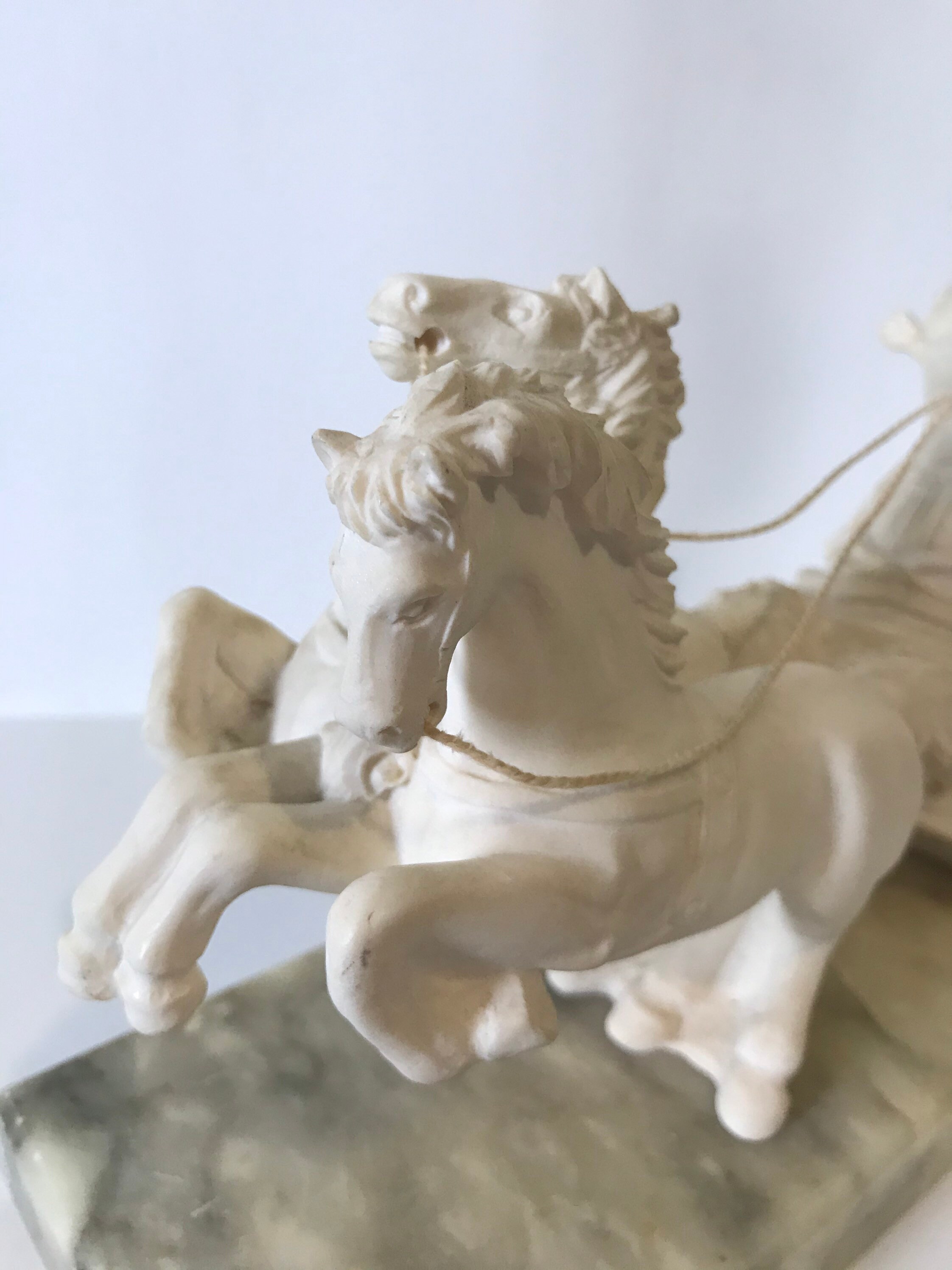 Vintage 70s Italian Marble Roman Chariot Sculpture - Etsy 日本