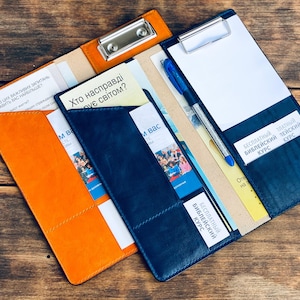 Personalized Leather Ministry Portfolio: Handcrafted JW Tract Organizer