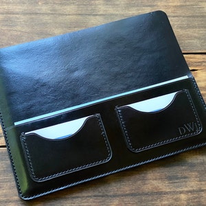JW Leather Organizer per riviste con tasca per opuscoli e biglietti da visita