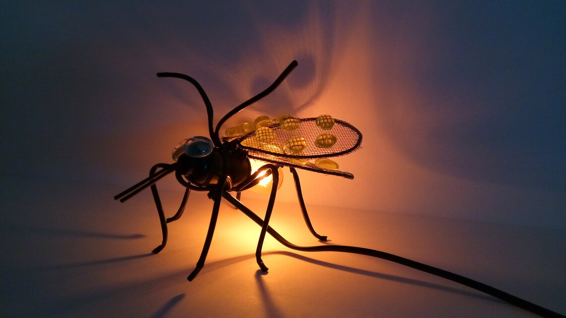 Bug lamp Mid Century modern Lamp Insect Bug lamp Wall fixture Etsy