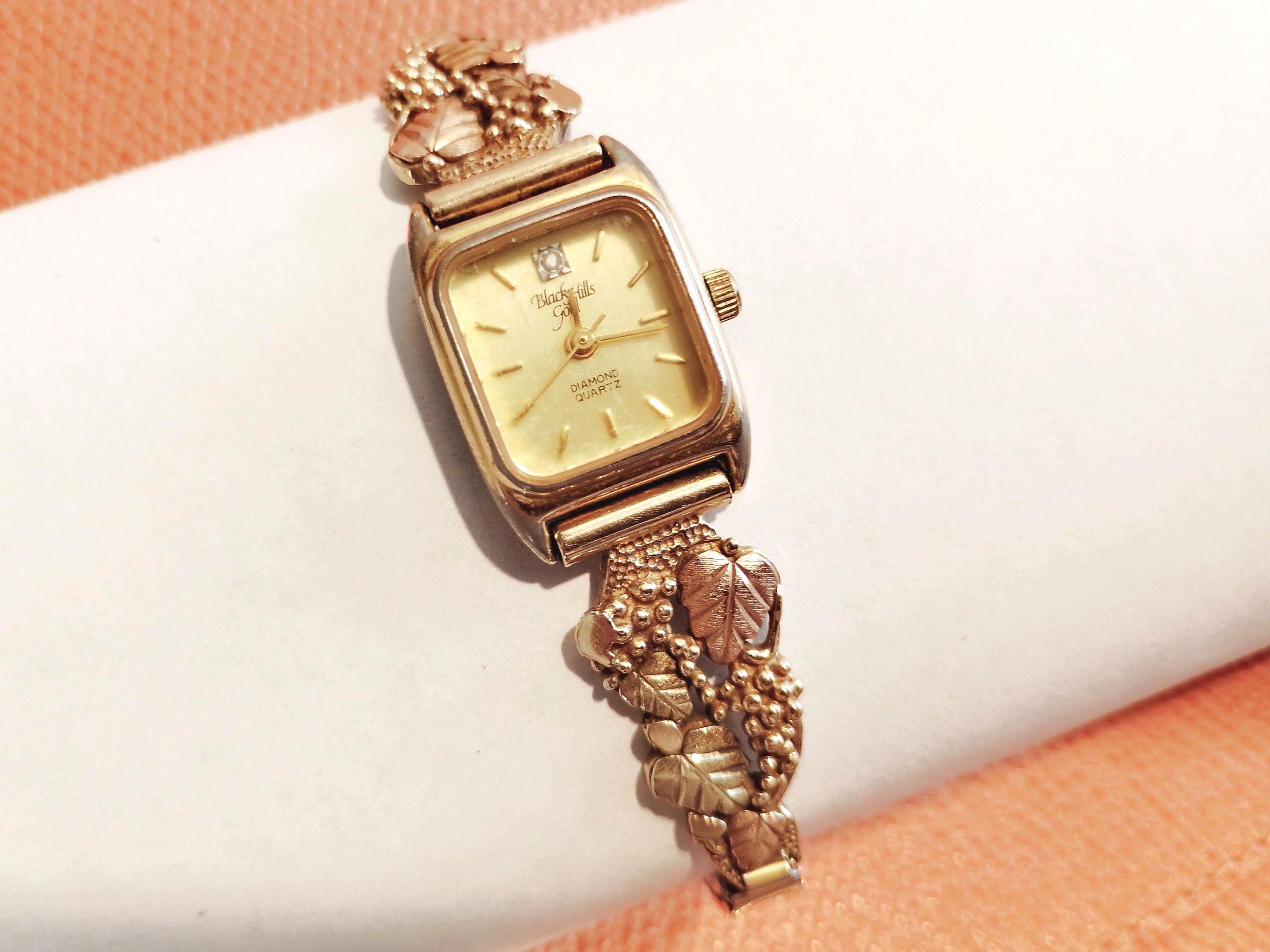 Black Hills Gold Diamond Quarts Ladies Watch 12kt & Sterling Black Hills Gold Women Wristwatches for sale - eBay main image 2