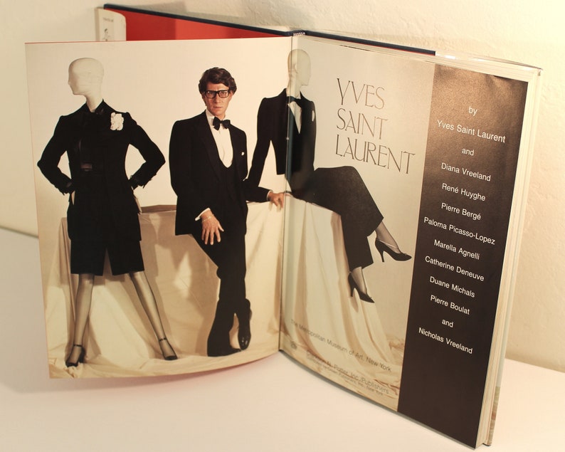 Yves Saint Laurent vintage coffee table book 1983 Metropolitan Etsy