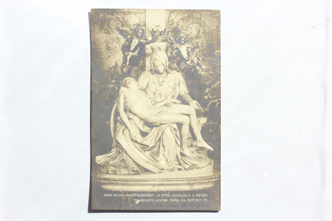 Madonna Della Pieta Sculpture: 1888 Vintage Photo Postcard - Etsy