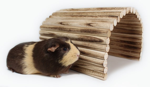 Flexible Wood Hideout - Extra Large - House, Tunnel, Ramp, Bridge, Tube for Guinea Pigs, Ferrets, Hedgehogs, Chinchillas, Small Rabbits