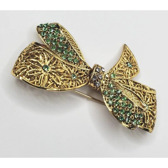 Vintage Japanese Designer Hanae Mori Bow Brooch H… - image 8