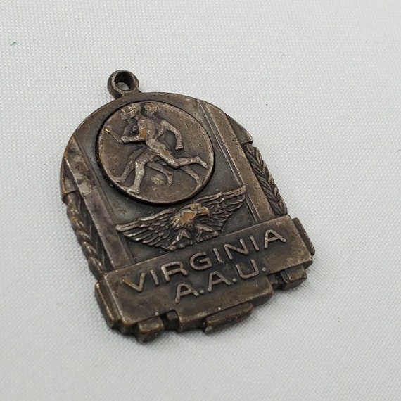 Vintage 1940 Virginia AAU Track & Field Medal VA 2 Mi… Gem