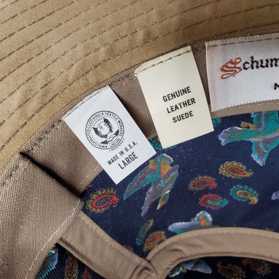 Vintage Schuman Sullivan Hat Fedora Leather Suede… - image 10